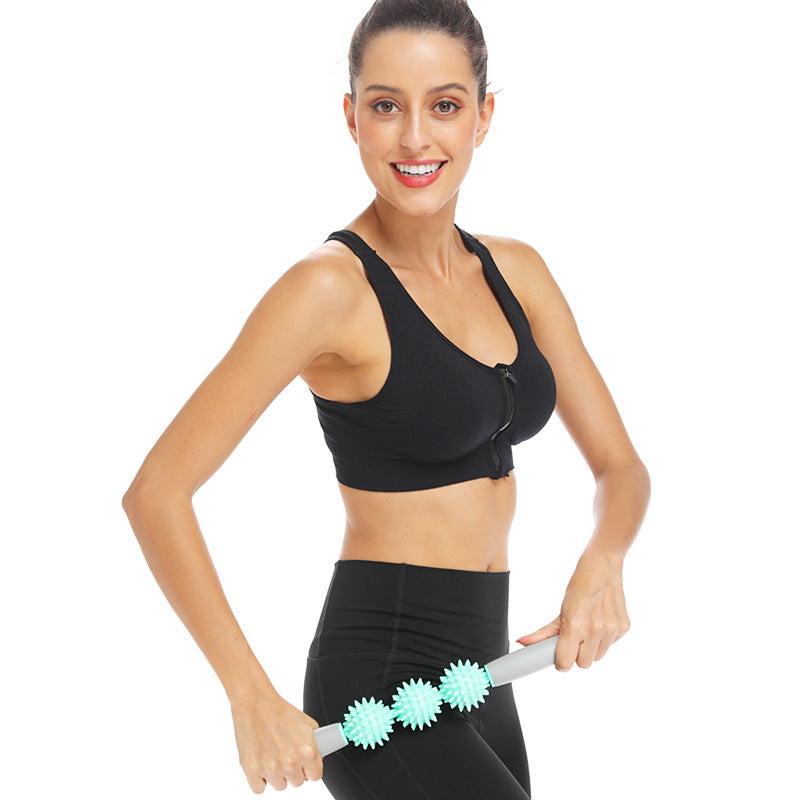 Fascia Stick Massage Relax Legs Yoga Fitness.